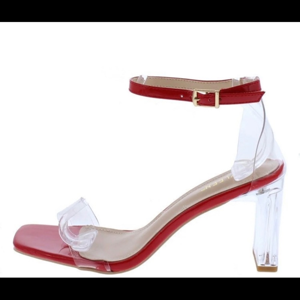 Red Open-Toe Heel | 7.5